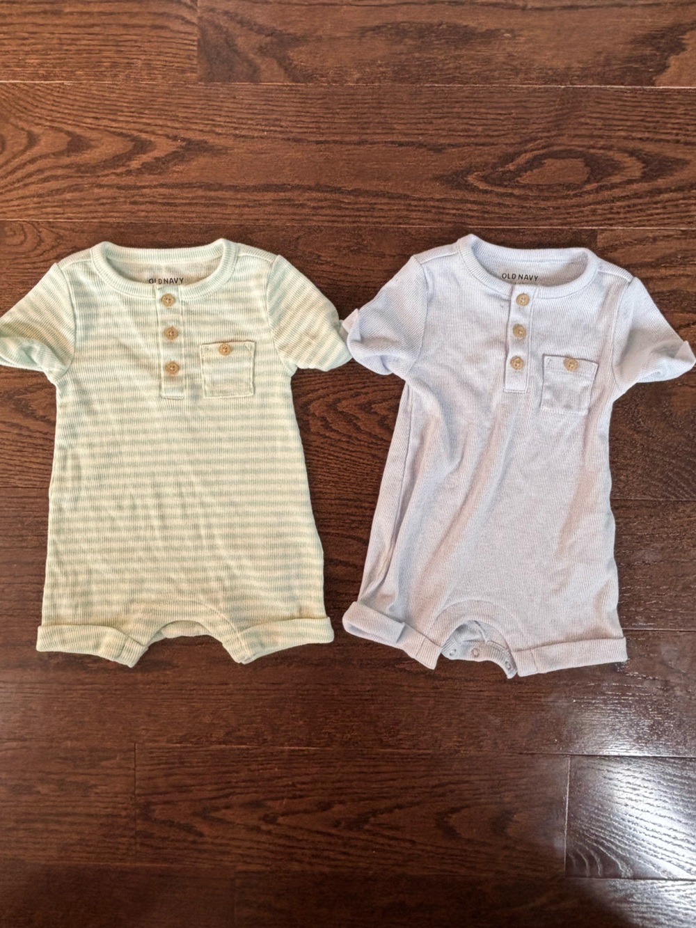 Old Navy Pack of Two Short Sleeve Rompers Size 6-12 months NWOT